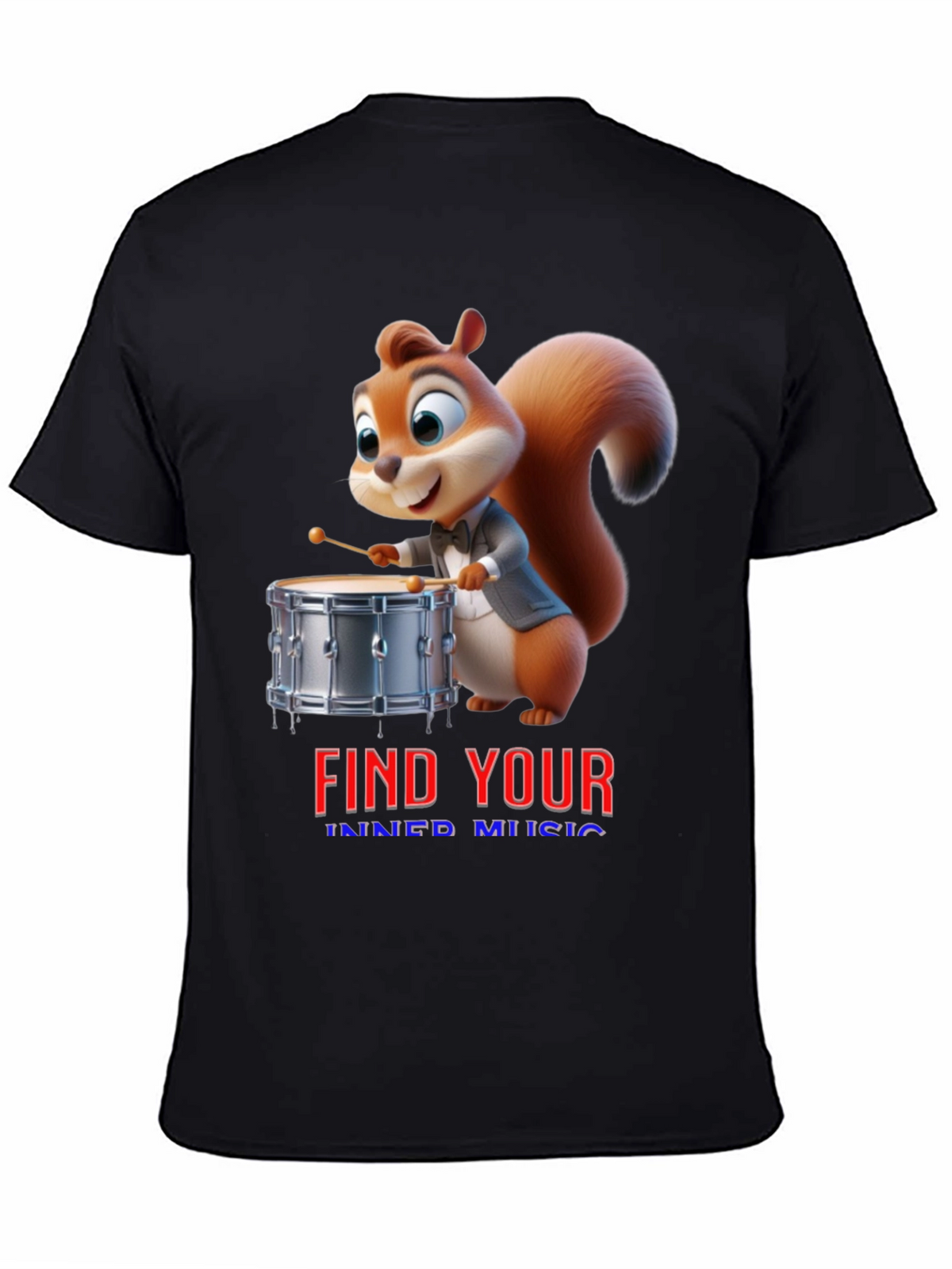 Find Your Inner Music Squirrel Drummer T-Shirt