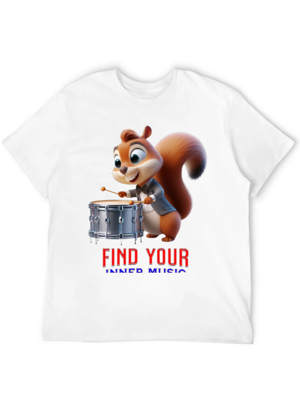 Find Your Inner Music Squirrel Drummer T-Shirt