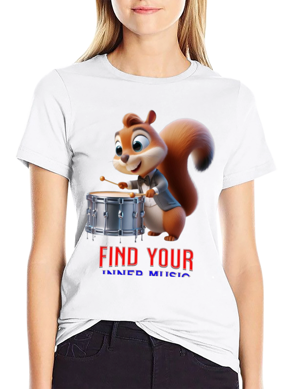 Find Your Inner Music Squirrel Drummer T-Shirt