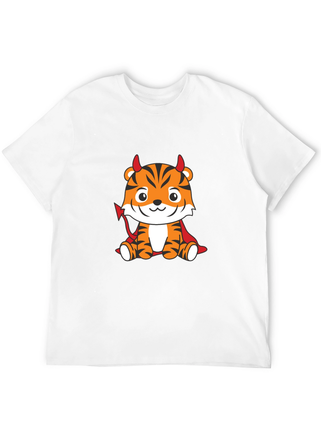 Devil Tiger Graphic T-Shirt - Black Cotton Tee