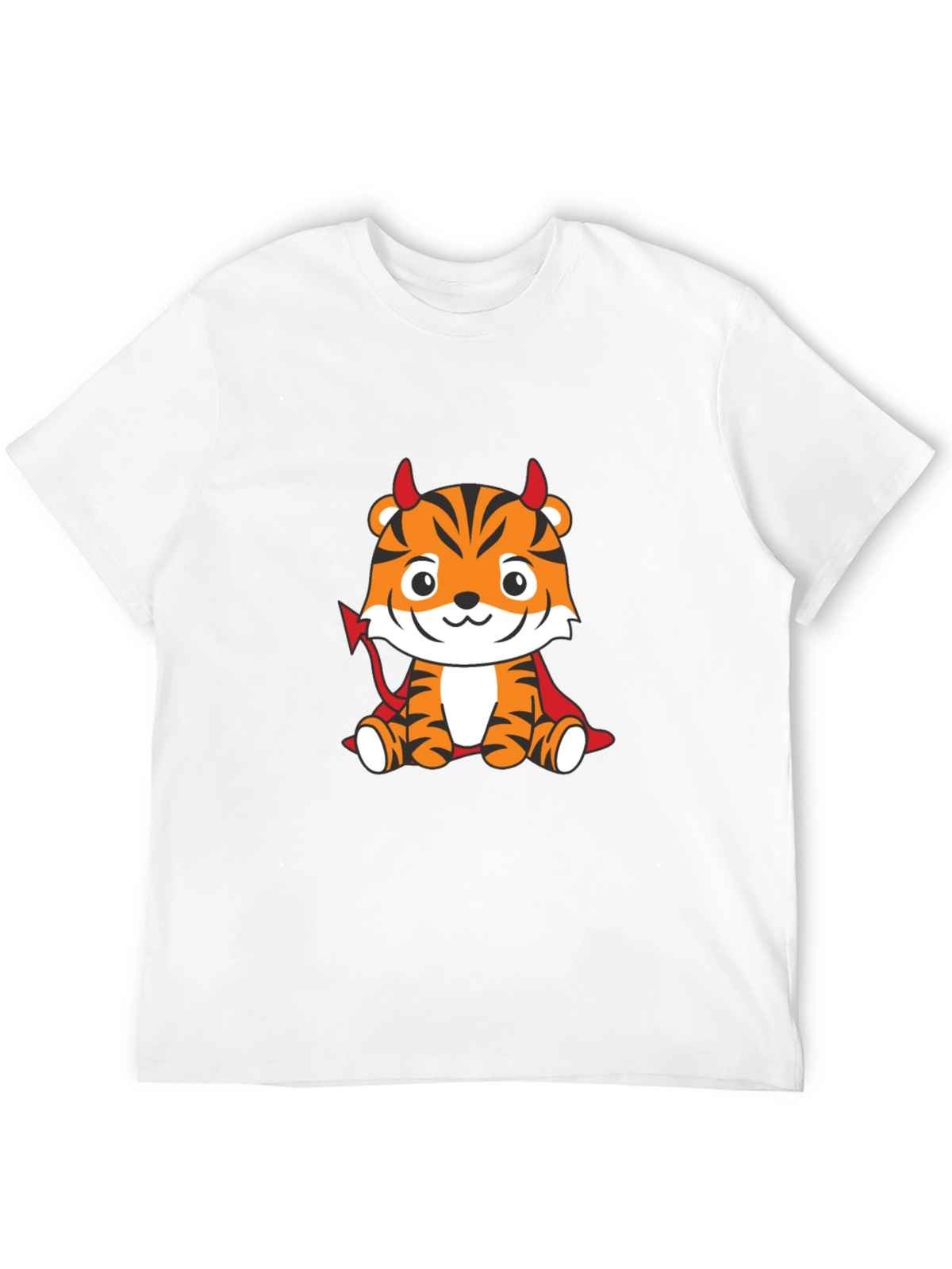 Devil Tiger Graphic T-Shirt - Black Cotton Tee
