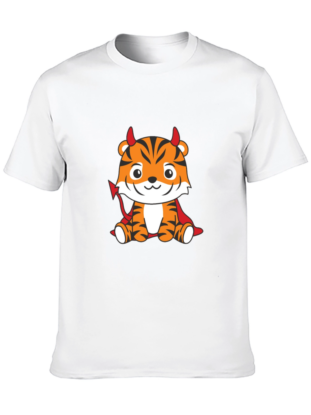 Devil Tiger Graphic T-Shirt - Black Cotton Tee