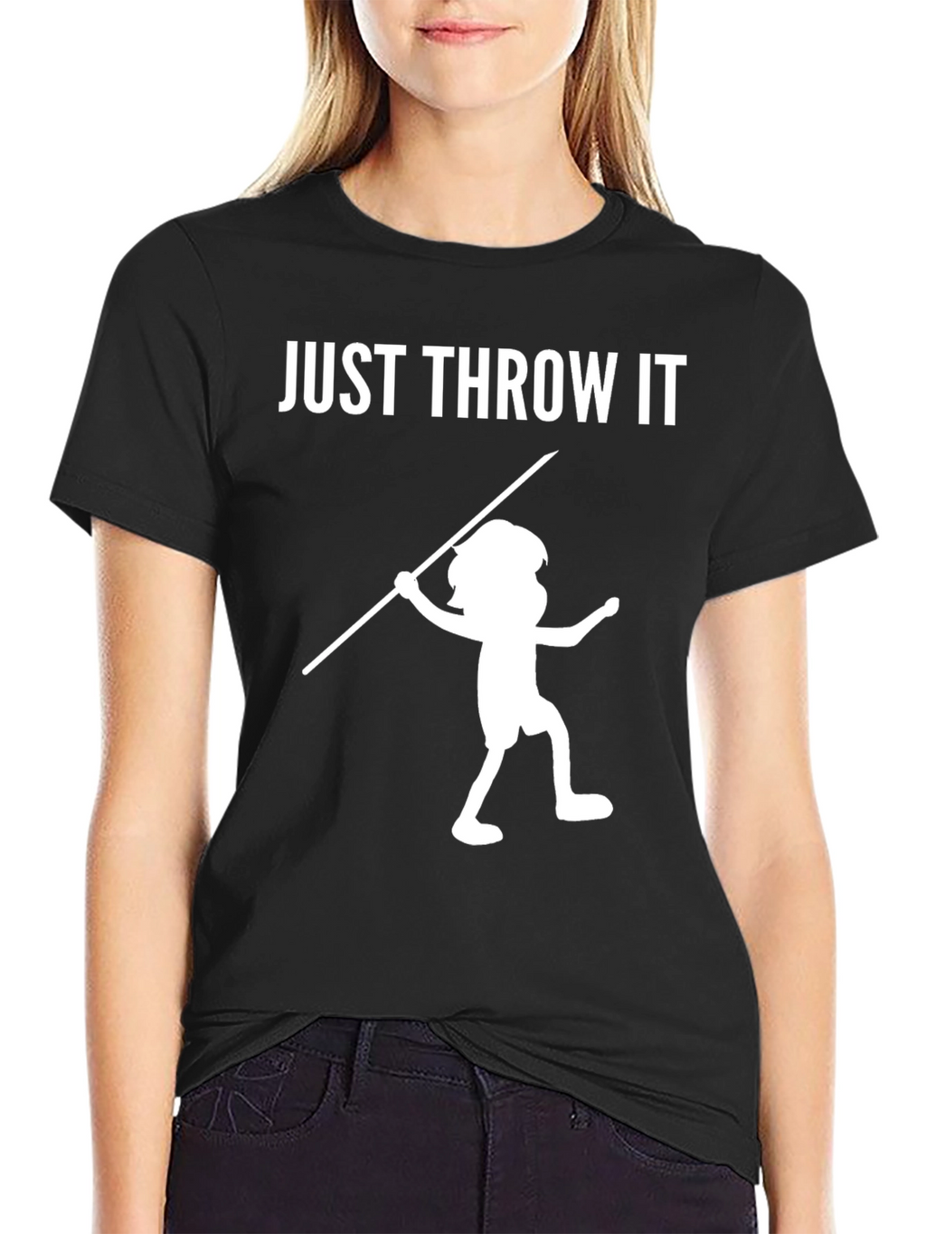 Just Throw It! Novelty Black T-Shirt
