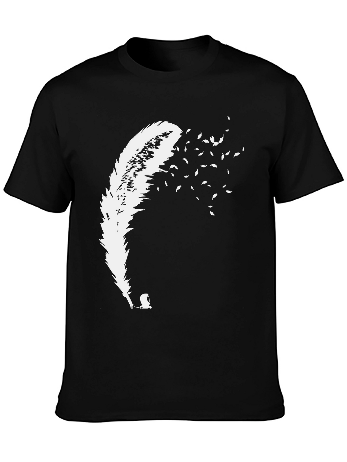 Feather Fade T-Shirt - Black