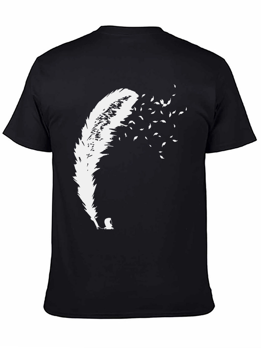 Feather Fade T-Shirt - Black