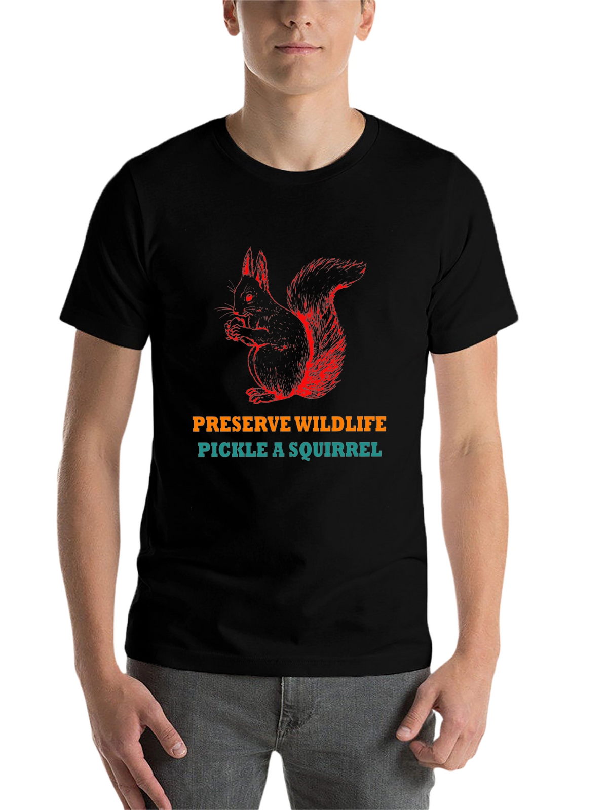 Preserve Wildlife Pickle A Squirrel Graphic T-Shirt