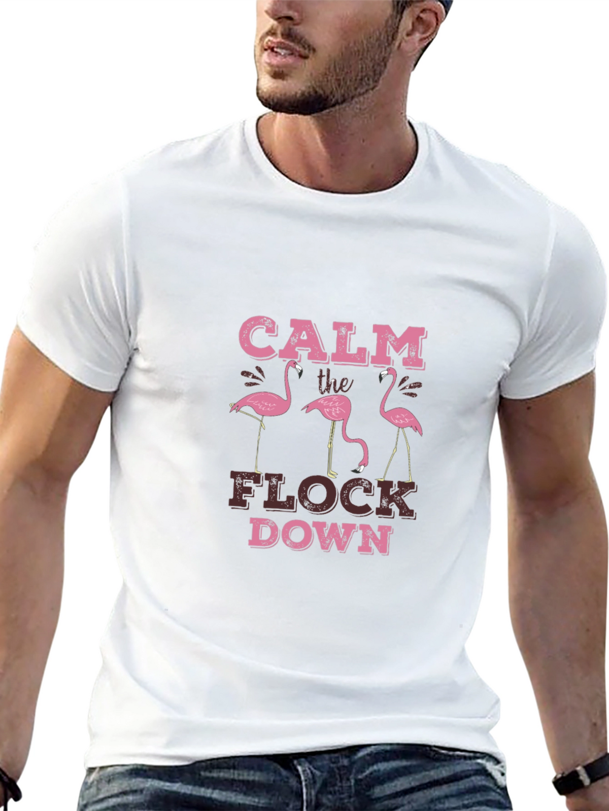 Calm The Flock Down Graphic Tee