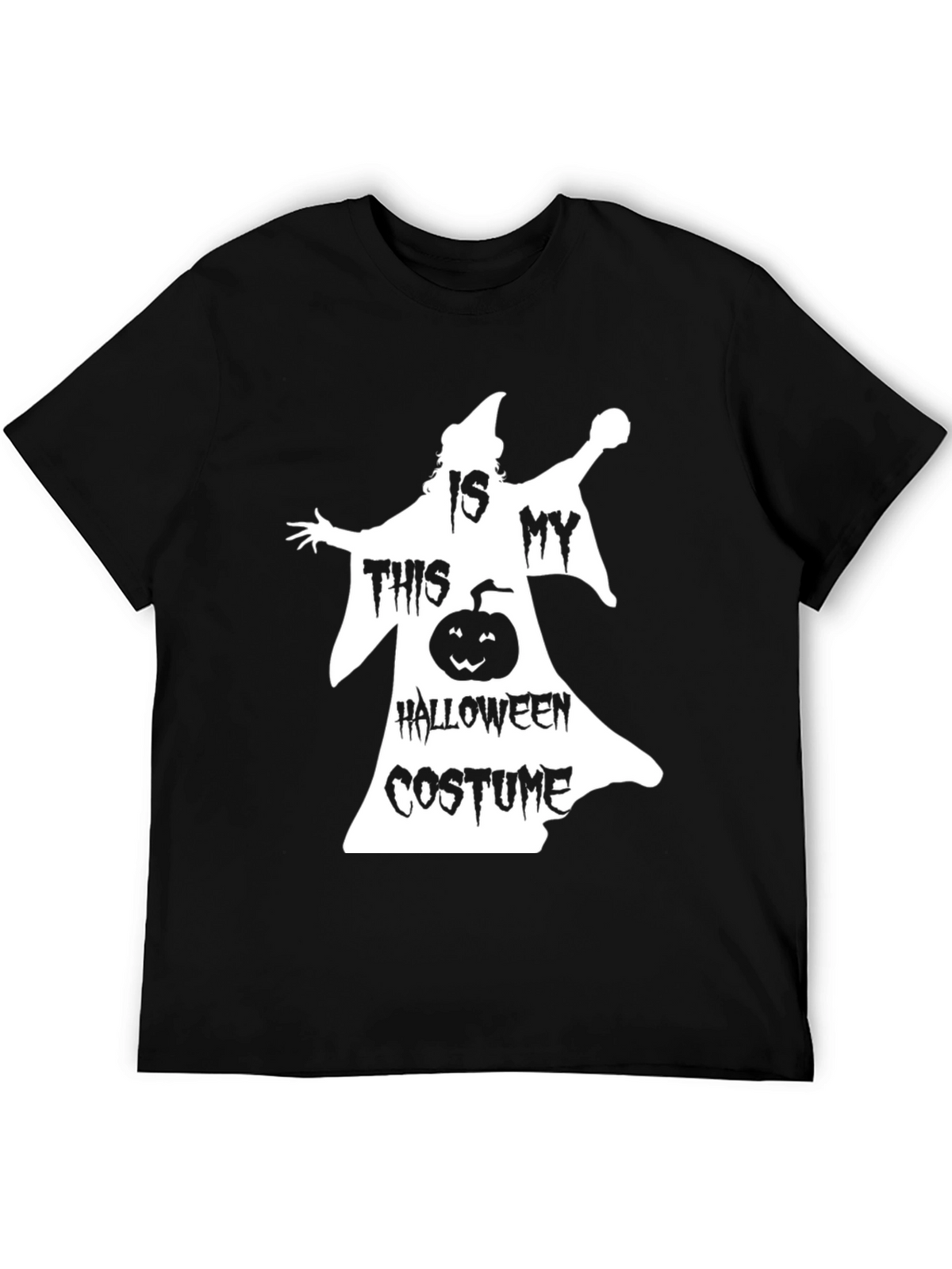 Halloween Costume T-Shirt - Spooky Pumpkin Ghost Design