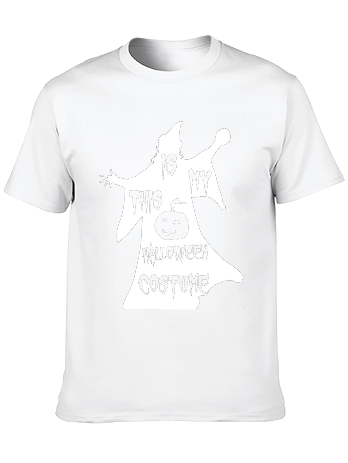 Halloween Costume T-Shirt - Spooky Pumpkin Ghost Design