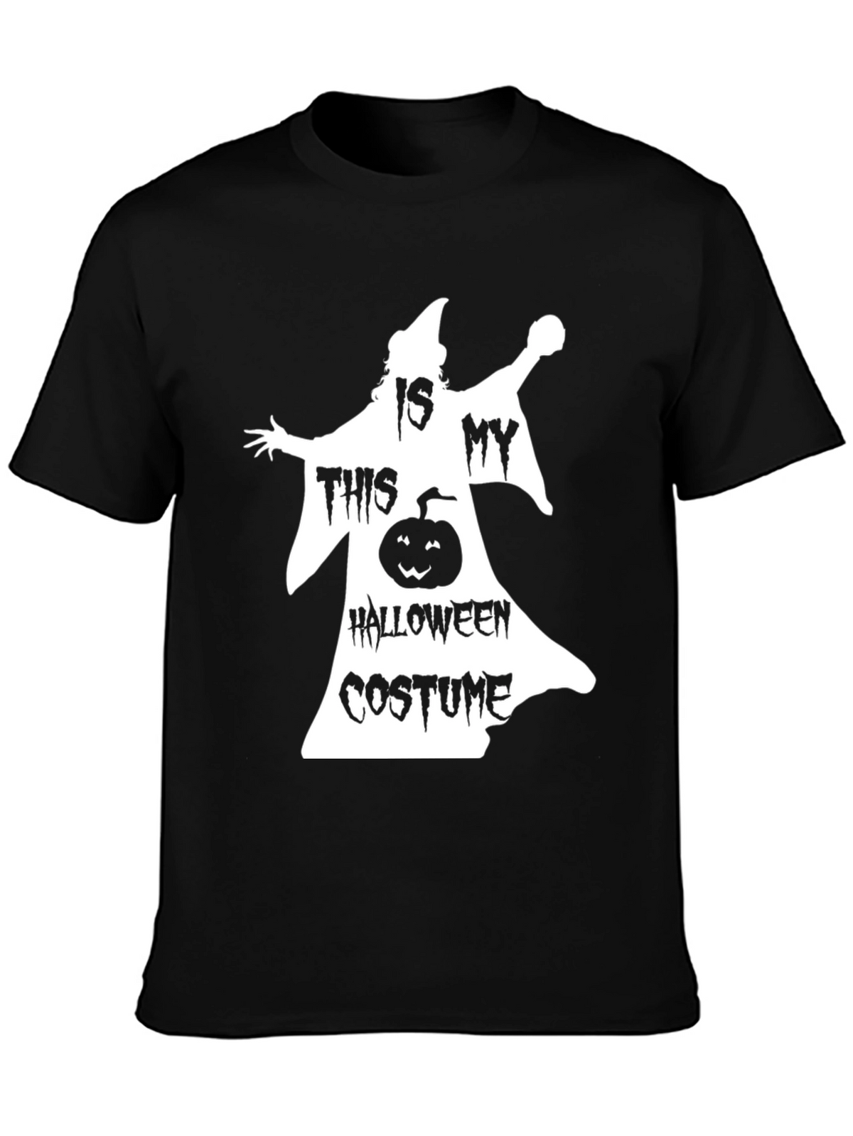 Halloween Costume T-Shirt - Spooky Pumpkin Ghost Design