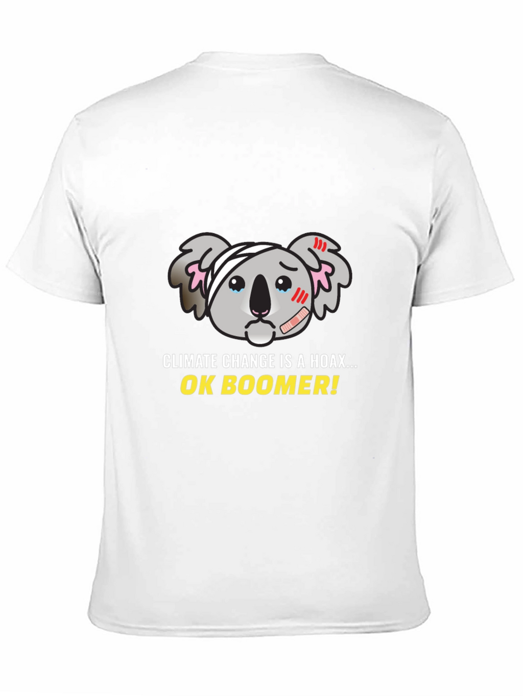 Climate Change Hoax Koala Graphic T-Shirt