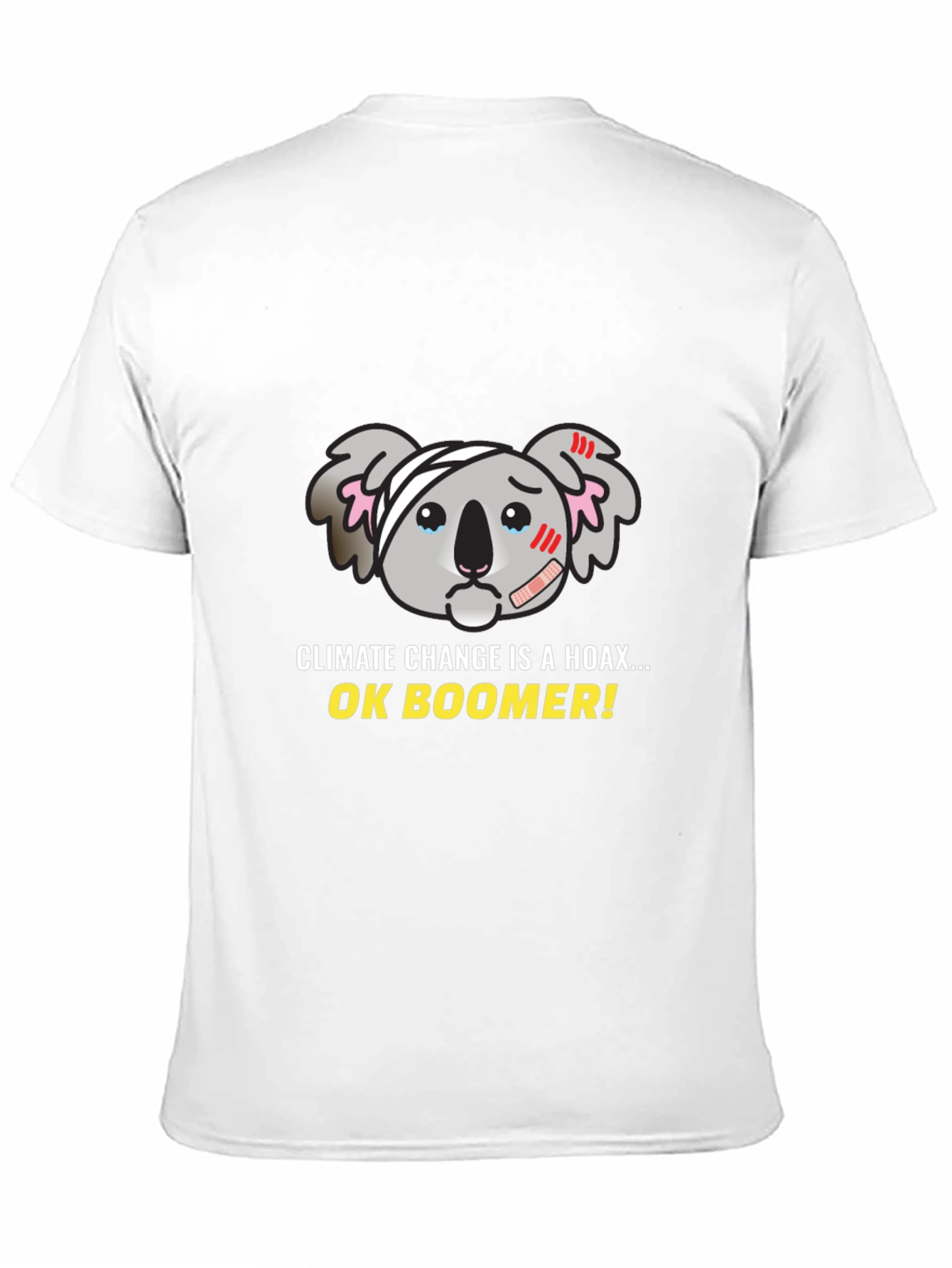 Climate Change Hoax Koala Graphic T-Shirt