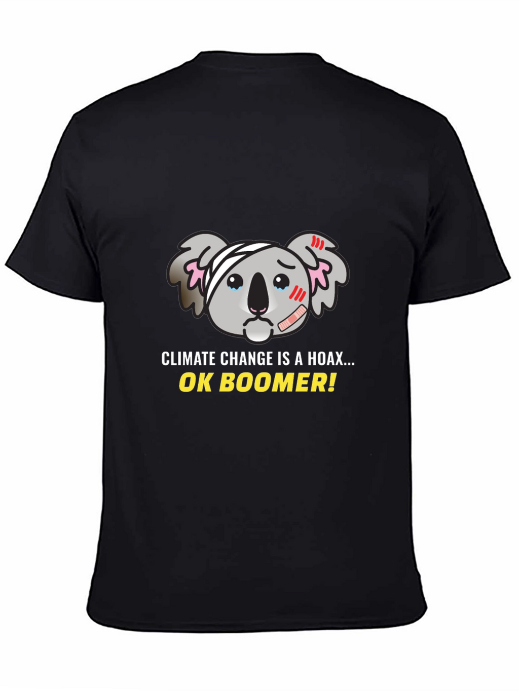 Climate Change Hoax Koala Graphic T-Shirt