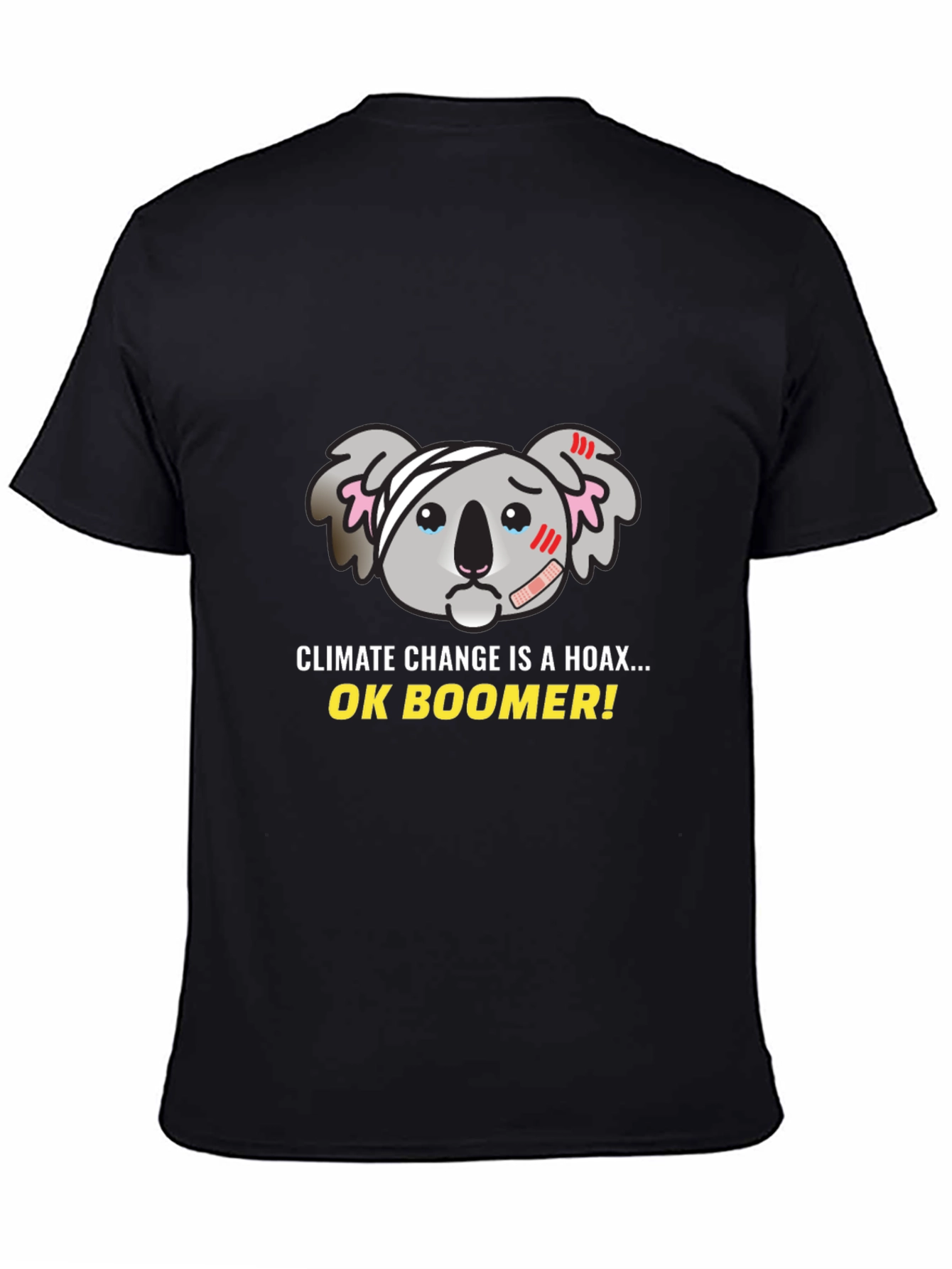 Climate Change Hoax Koala Graphic T-Shirt