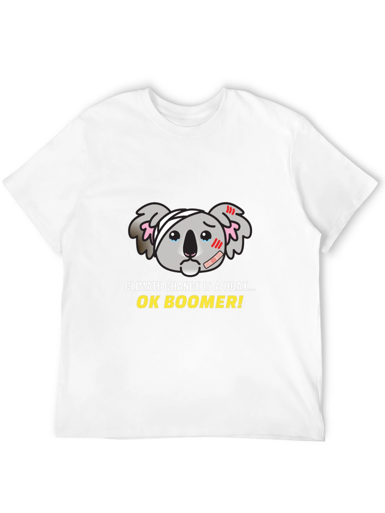 Climate Change Hoax Koala Graphic T-Shirt