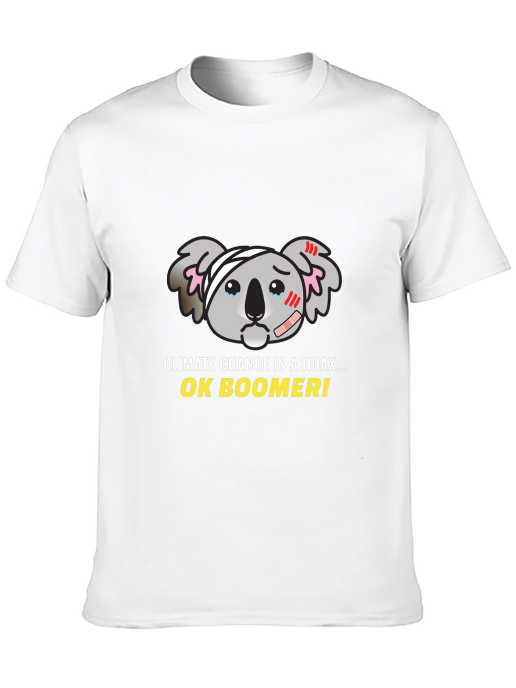 Climate Change Hoax Koala Graphic T-Shirt