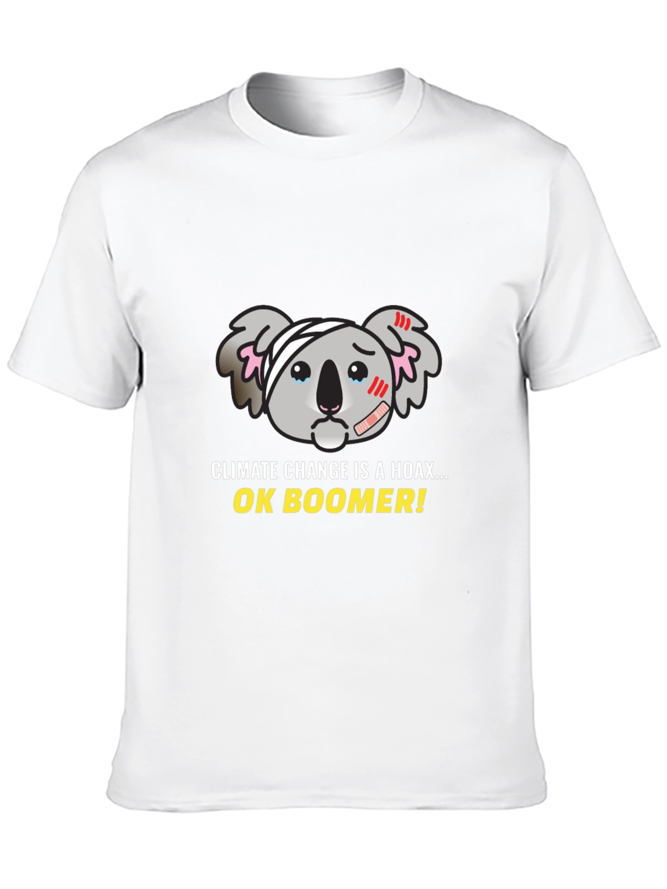 Climate Change Hoax Koala Graphic T-Shirt