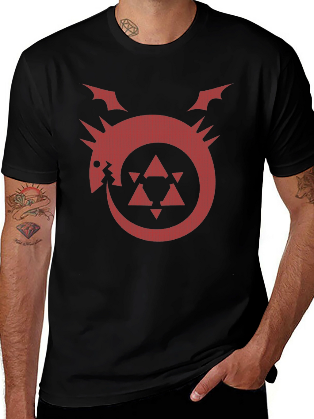Ouroboros Fullmetal Alchemist Black T-Shirt