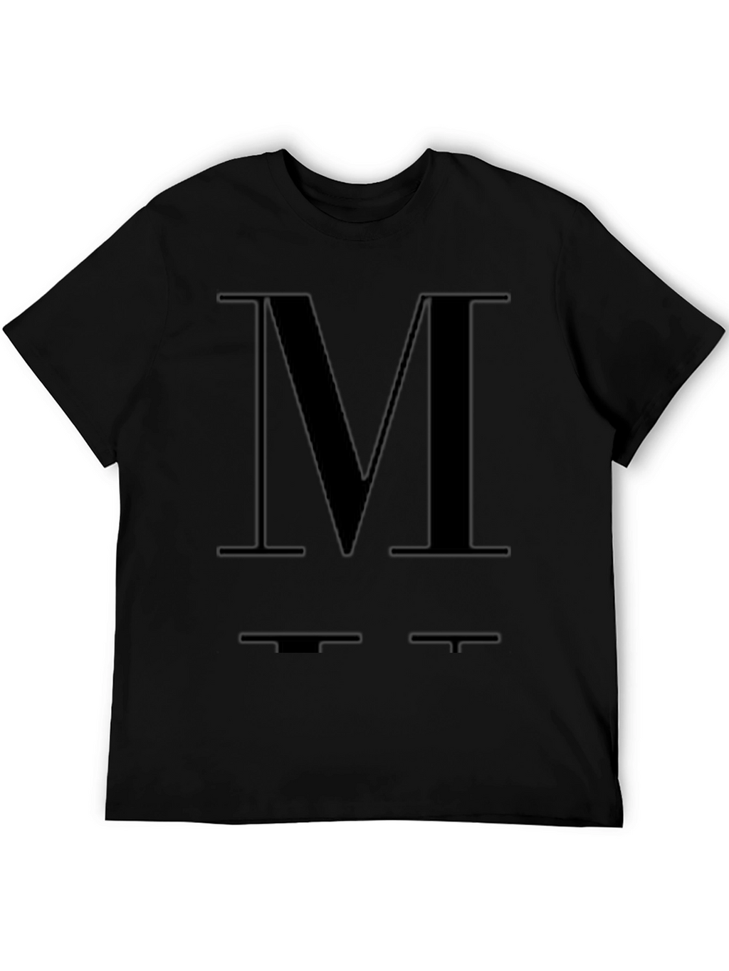 Bold M Graphic Black T-Shirt