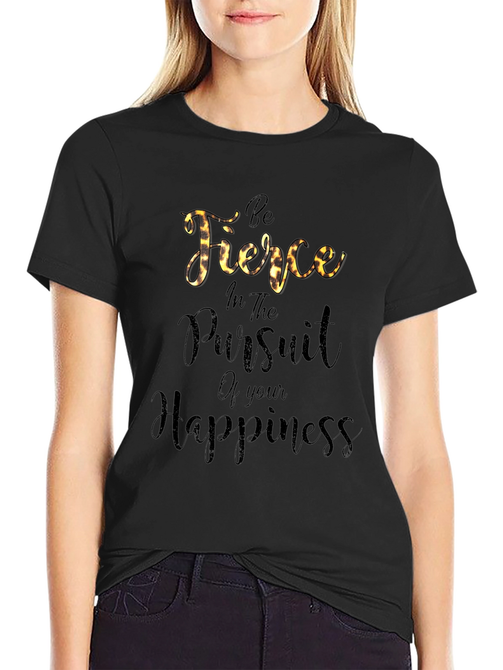 Be Fierce Black Graphic Tee