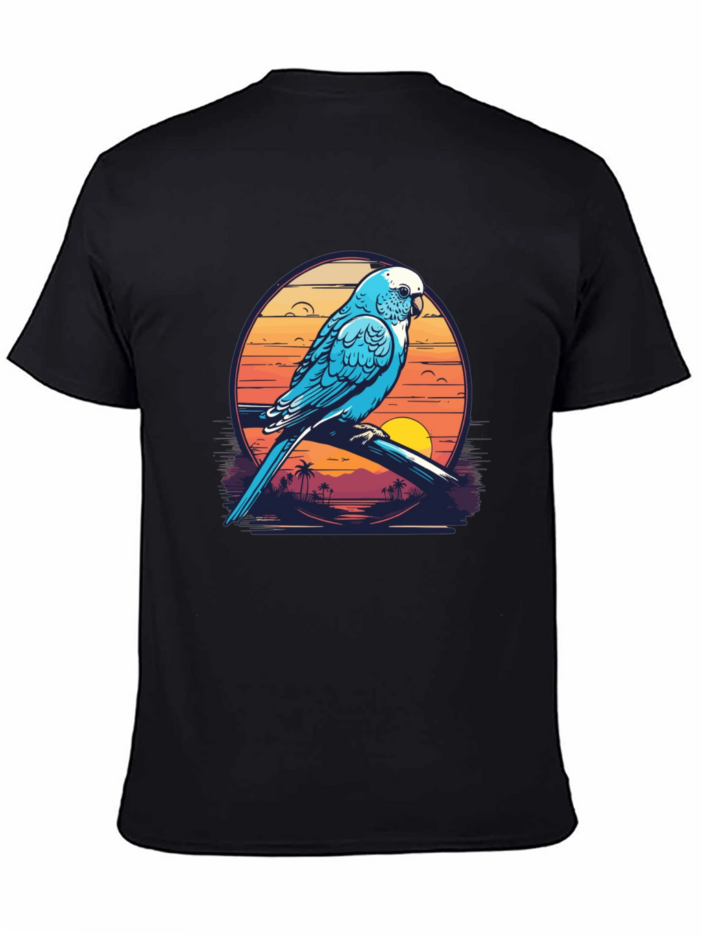 Tropical Parrot T-Shirt: Island Sunset Vibes