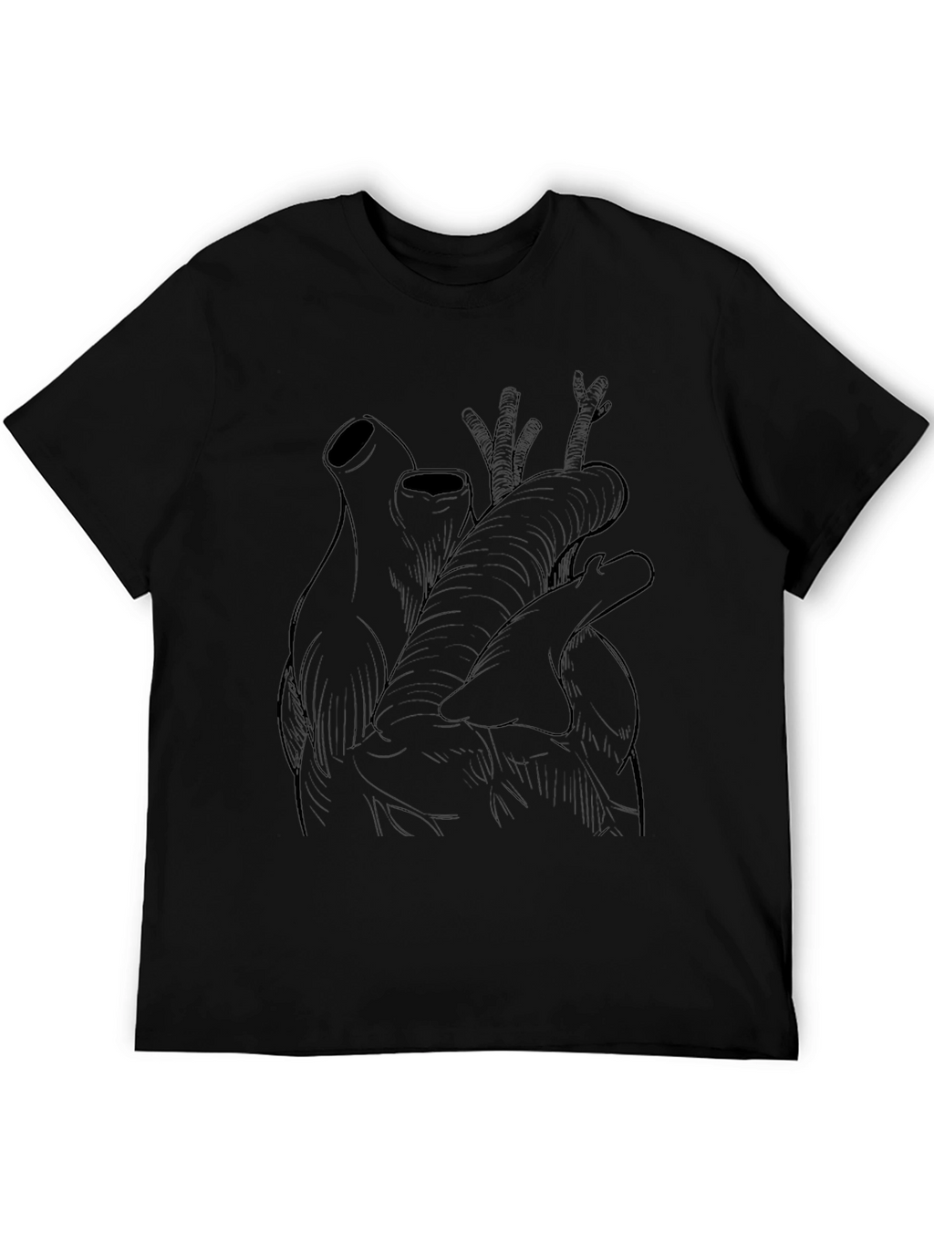 Anatomical Heart Graphic Tee - Black