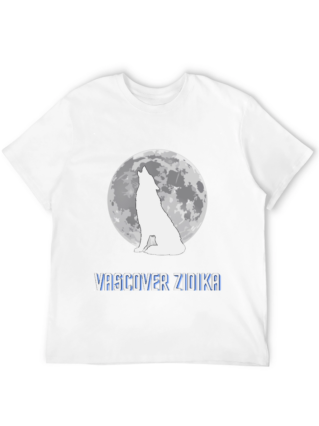 Wolf Howling at Moon Graphic Tee - Vascover Zidika