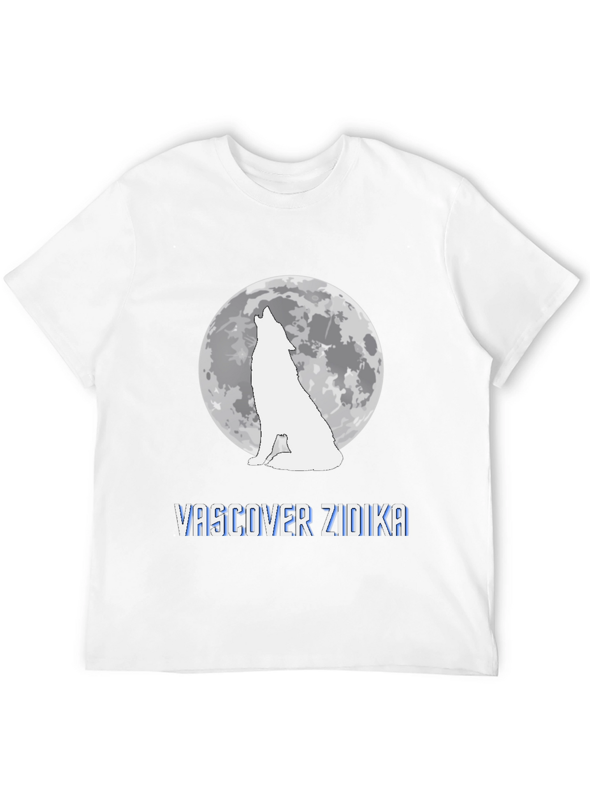Wolf Howling at Moon Graphic Tee - Vascover Zidika