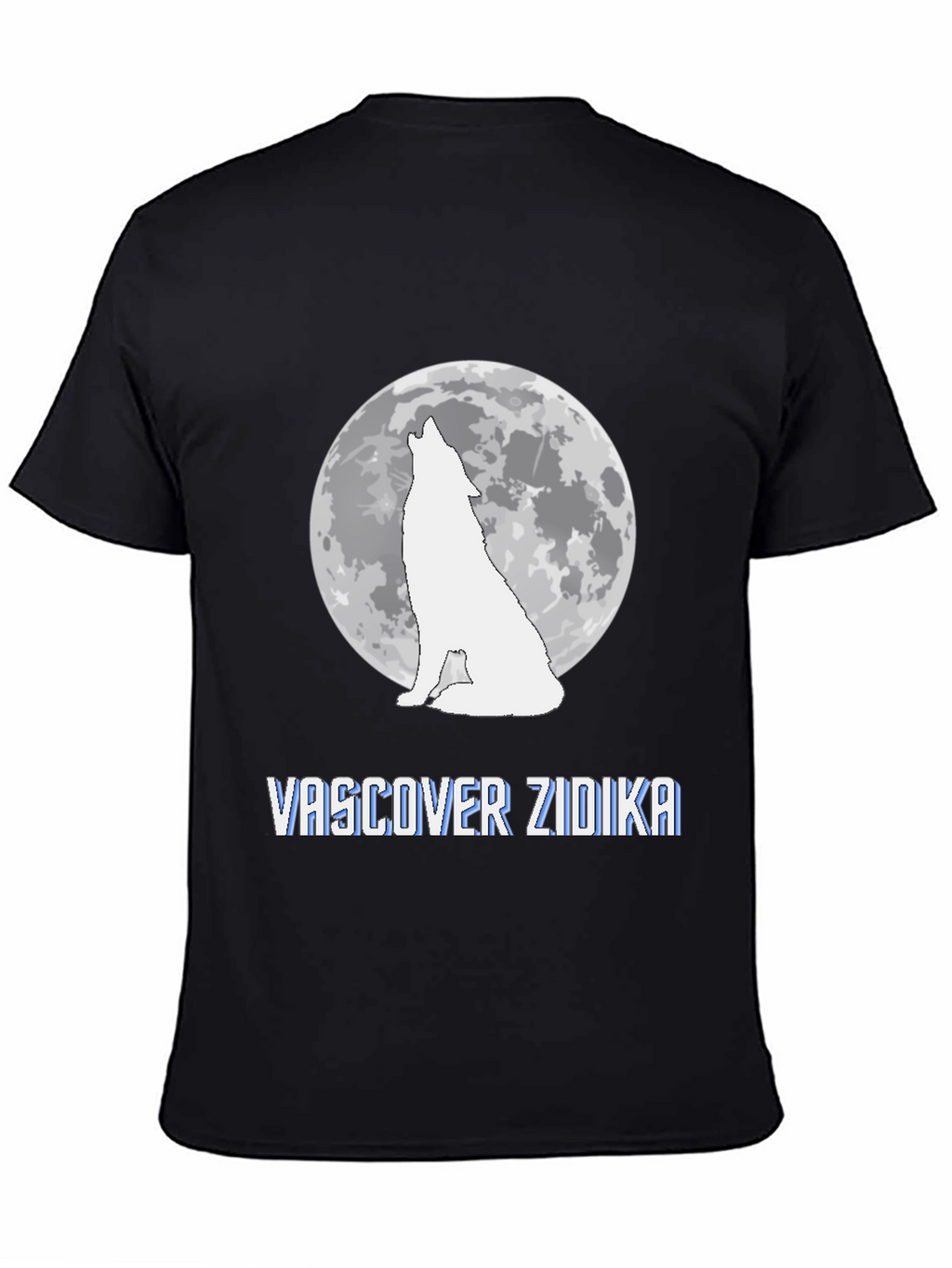Wolf Howling at Moon Graphic Tee - Vascover Zidika