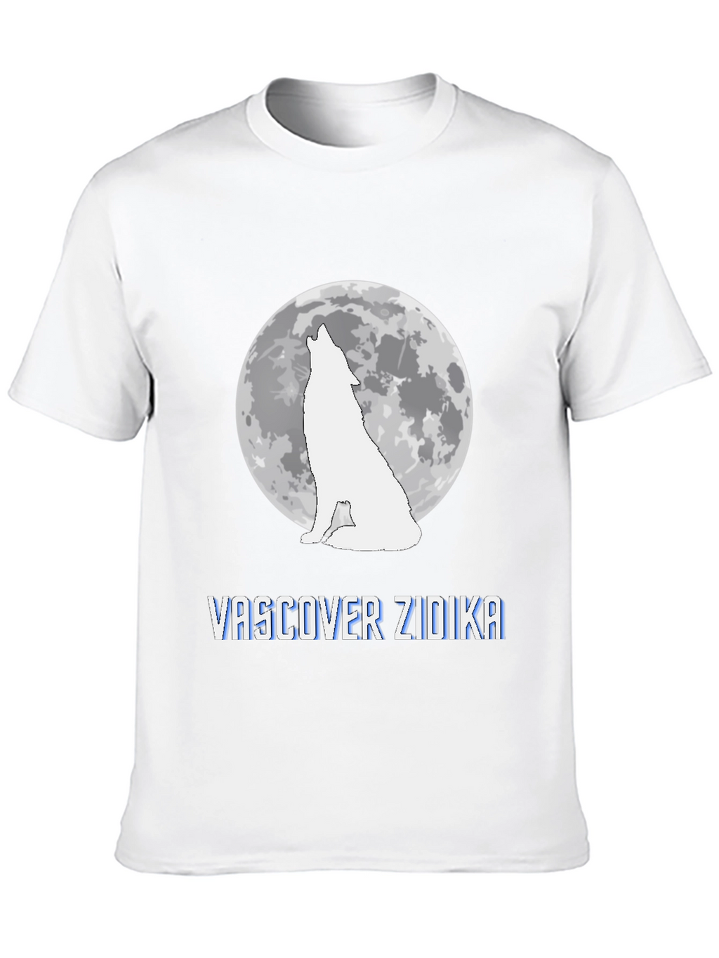 Wolf Howling at Moon Graphic Tee - Vascover Zidika