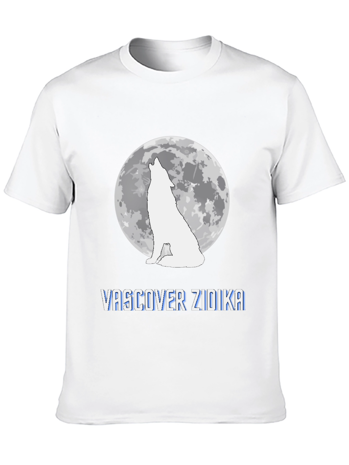 Wolf Howling at Moon Graphic Tee - Vascover Zidika