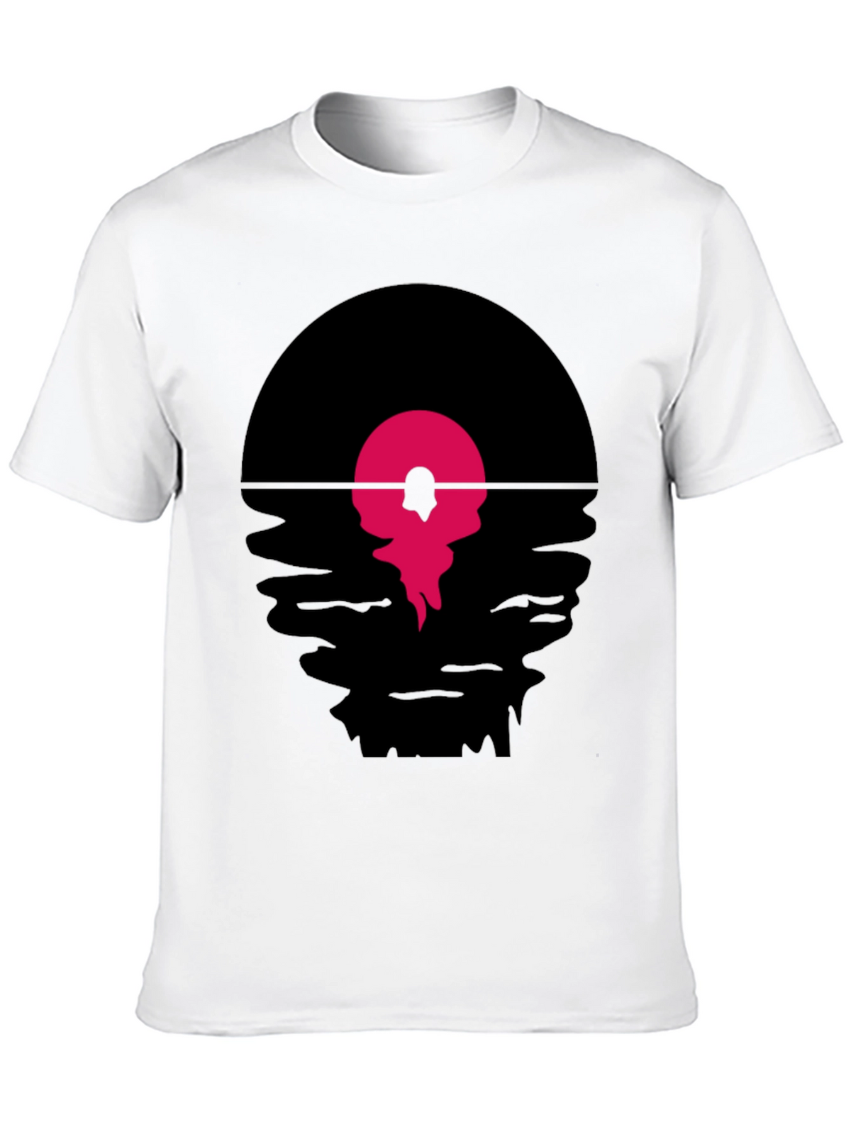 Retro Vinyl Record Sunset Graphic T-Shirt