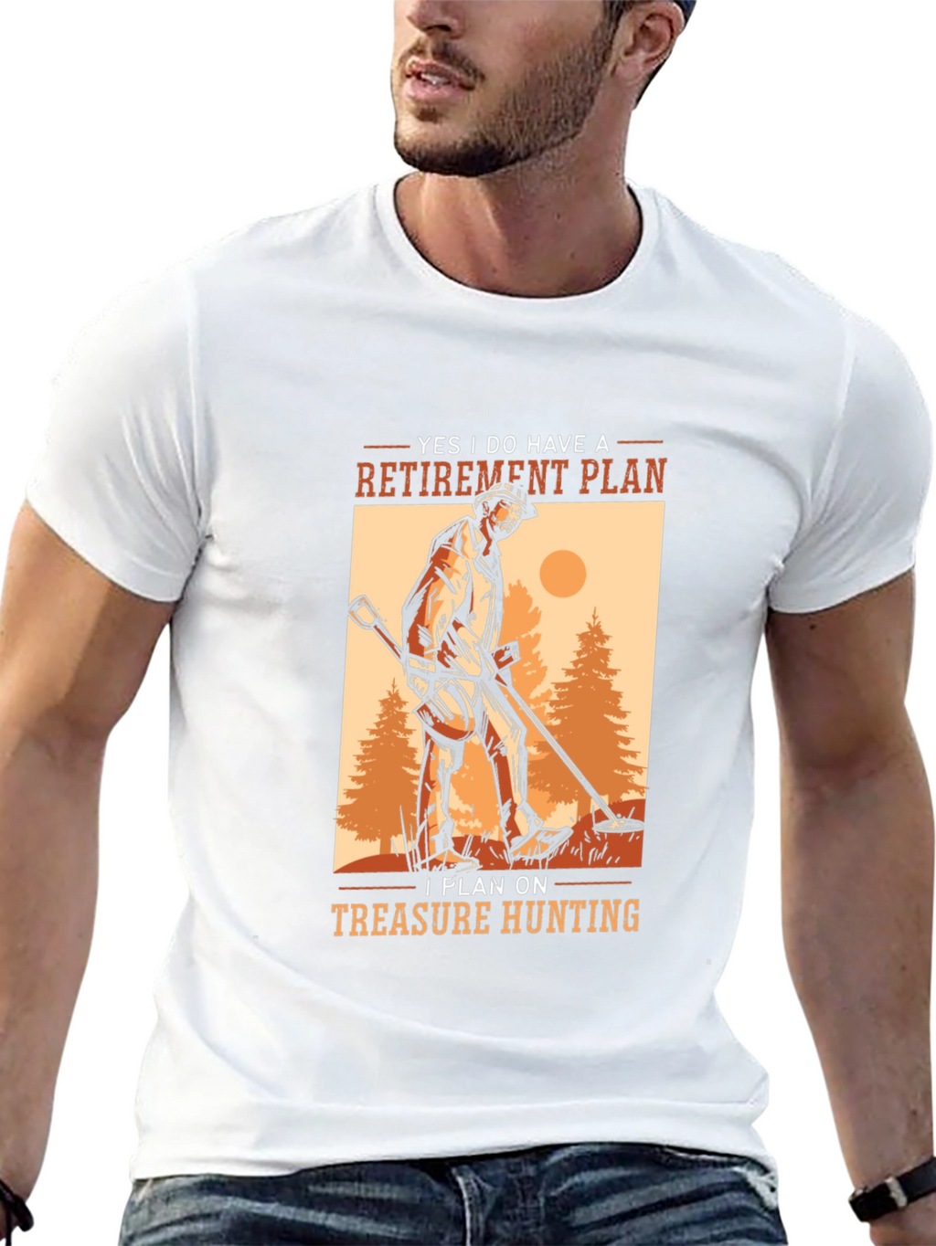 Retirement Plan Treasure Hunting Graphic Tee