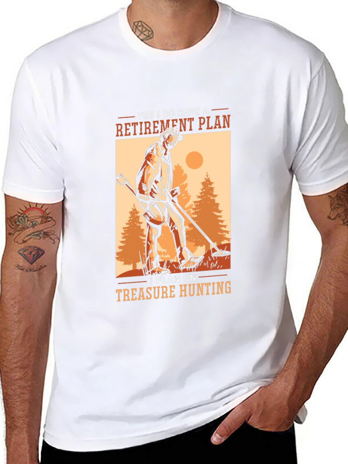 Retirement Plan Treasure Hunting Graphic Tee