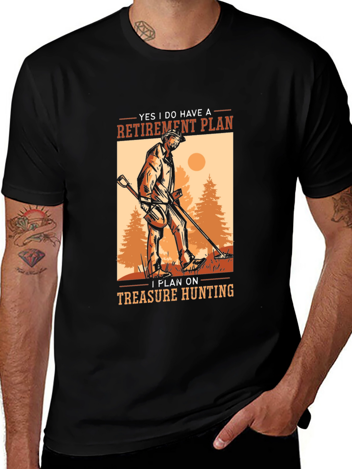 Retirement Plan Treasure Hunting Graphic Tee