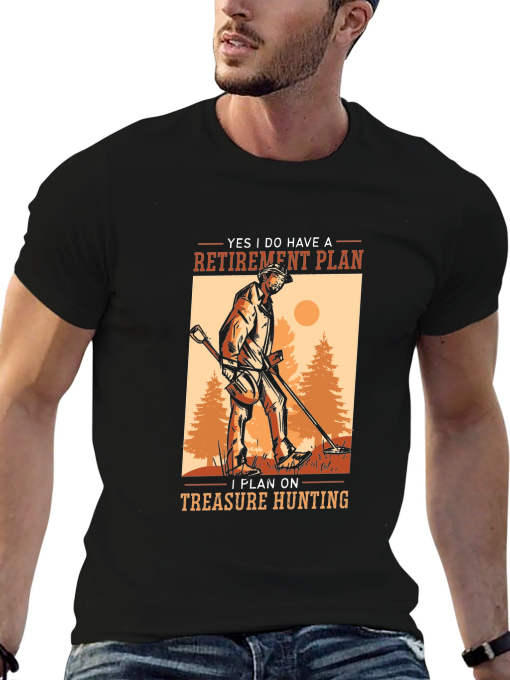 Retirement Plan Treasure Hunting Graphic Tee