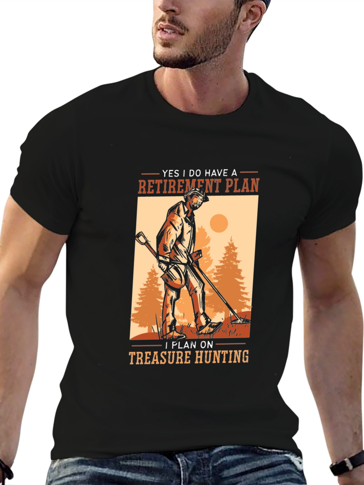 Retirement Plan Treasure Hunting Graphic Tee