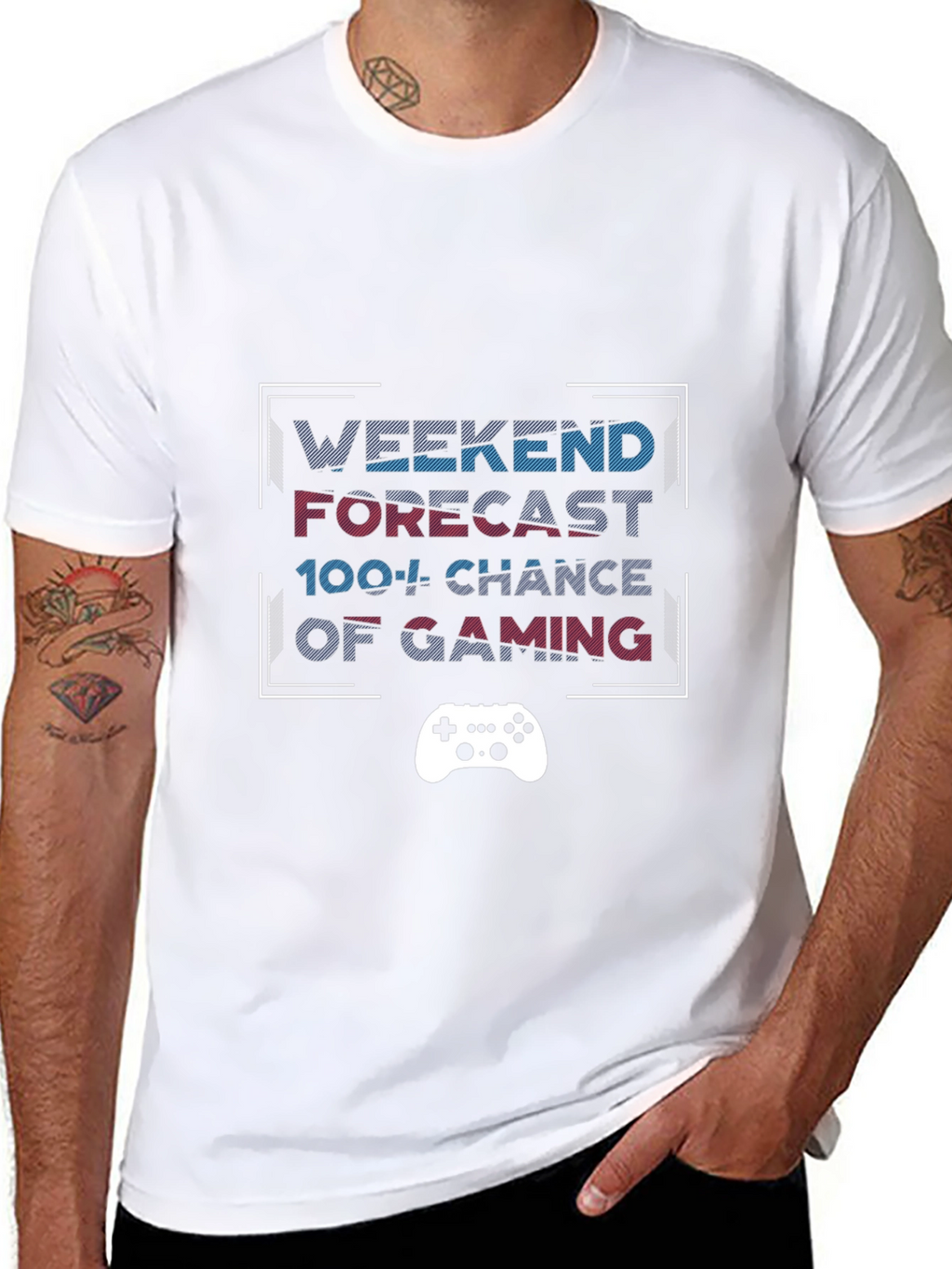 Weekend Gaming Forecast Black T-Shirt