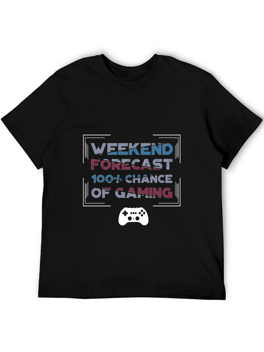 Weekend Gaming Forecast Black T-Shirt