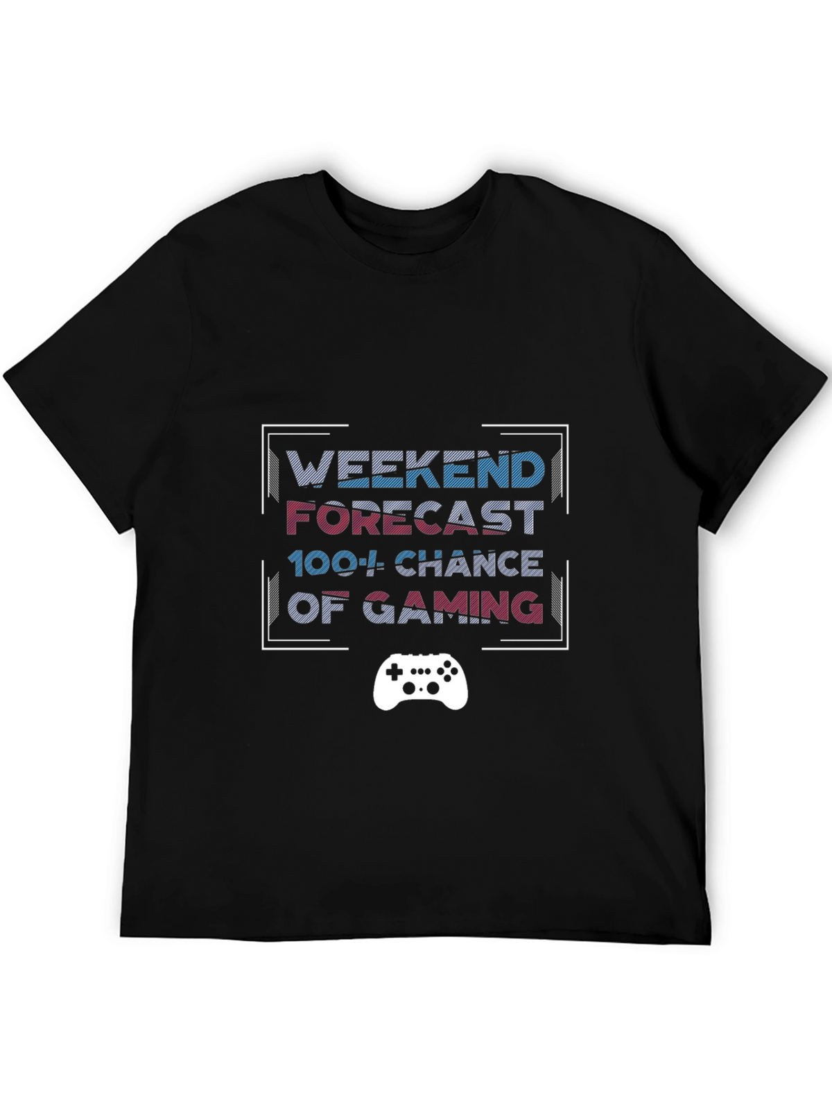 Weekend Gaming Forecast Black T-Shirt