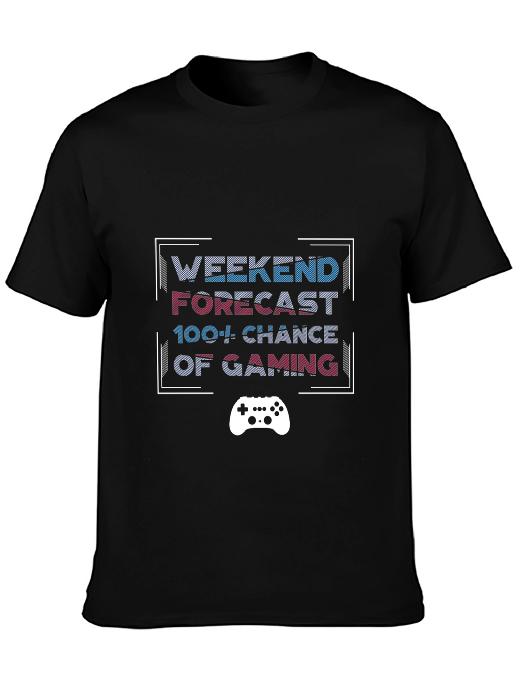 Weekend Gaming Forecast Black T-Shirt