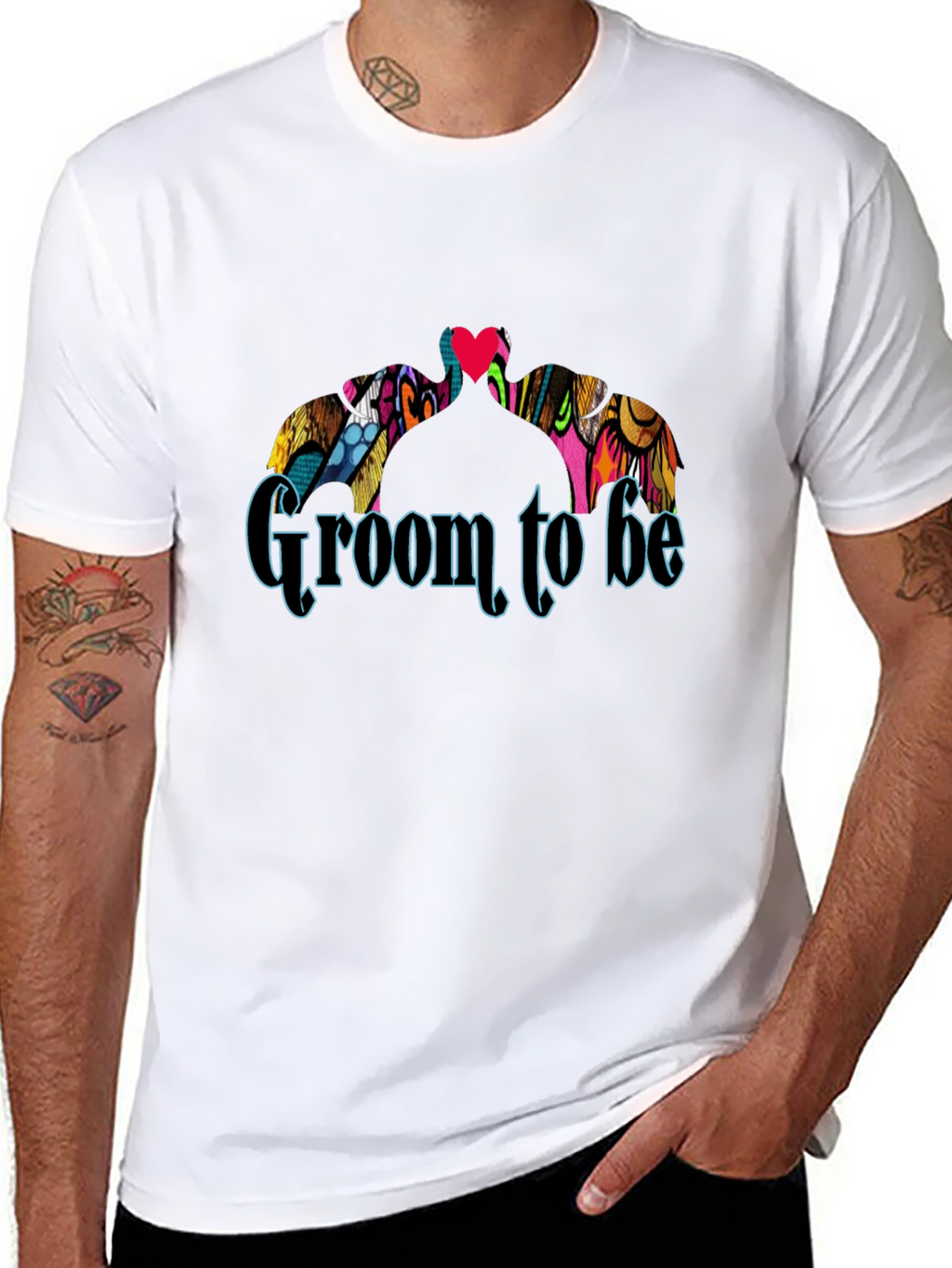 Groom To Be Black Crew Neck Graphic T-Shirt