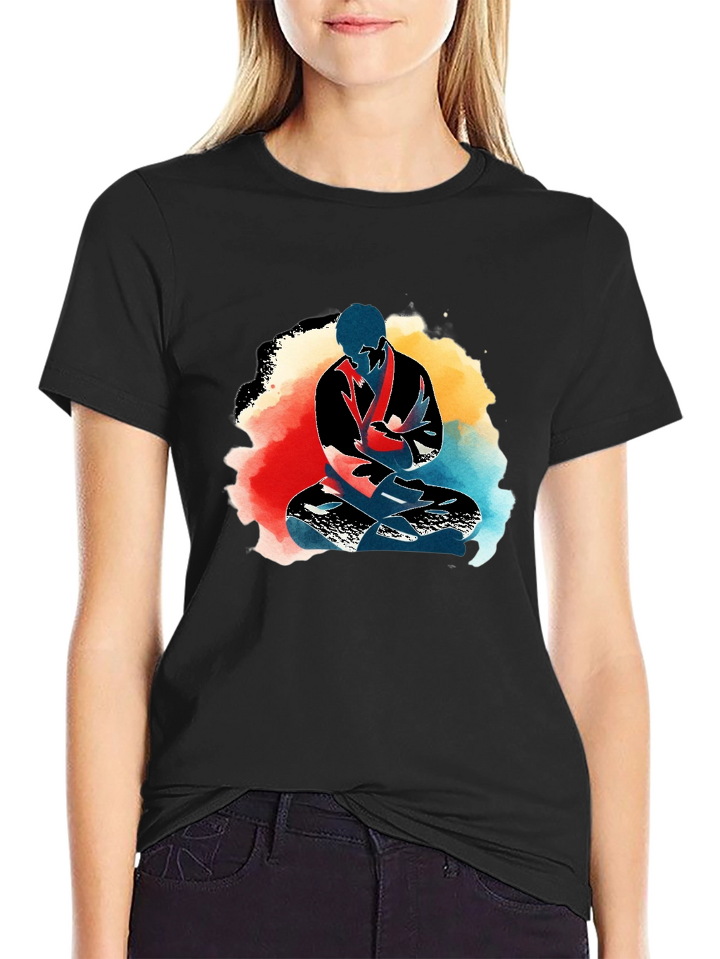 Zen Warrior Tee: Meditative Martial Arts Design