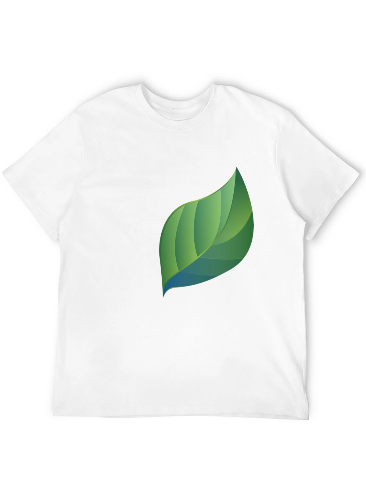 Modern Leaf Graphic Black T-Shirt