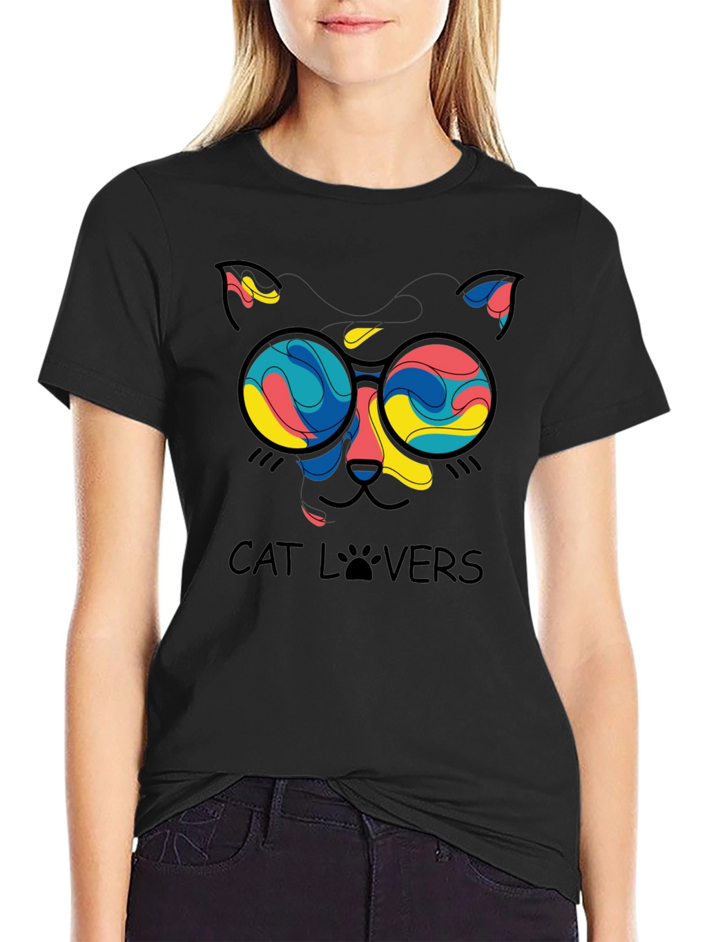 Cat Lovers T-Shirt - Funky Feline Design