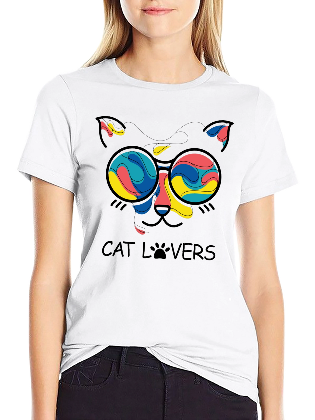 Cat Lovers T-Shirt - Funky Feline Design