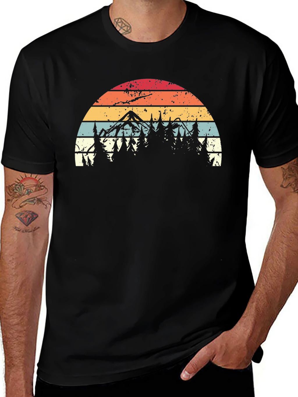 Retro Mountain Forest T-Shirt