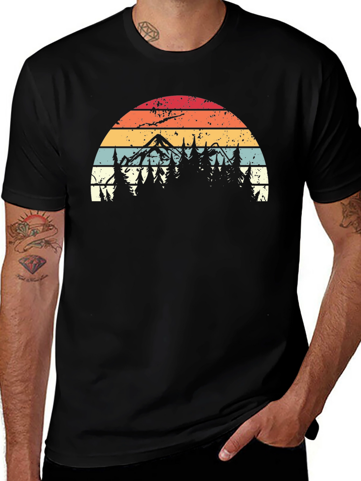 Retro Mountain Forest T-Shirt