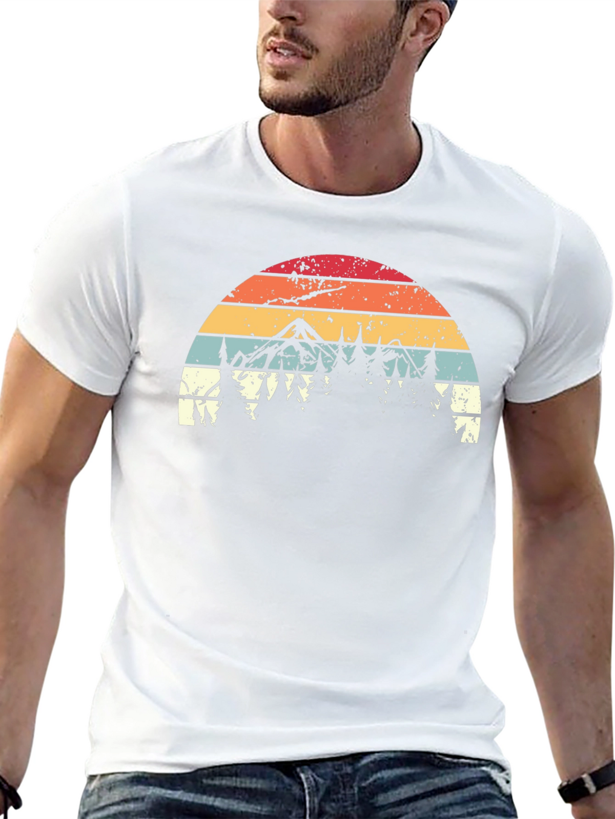 Retro Mountain Forest T-Shirt