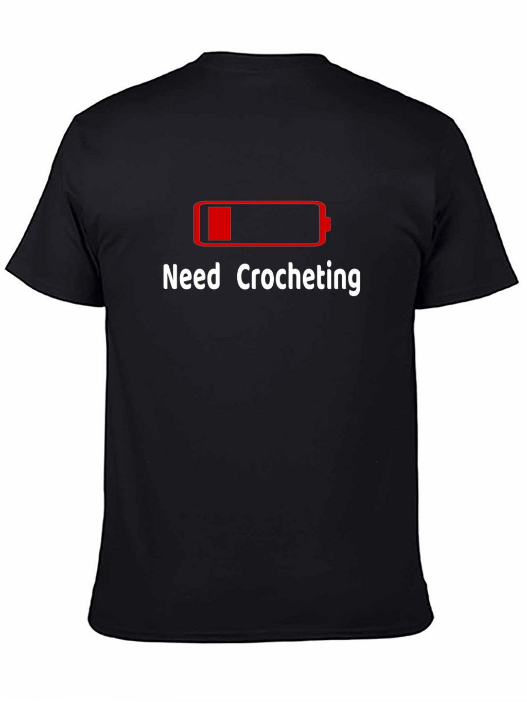 Need Crocheting Low Battery Graphic T-Shirt